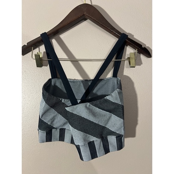 Free peopleStriped Black and Gray Women's Top - Picture 2 of 3